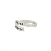 Swan Name Ring [Sterling Silver] - 2 Names