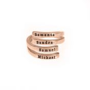 Schwan Ring - 4 Namen [750er rosévergoldet]