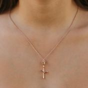 Sweet Rose Necklace [Rose Gold Plated]