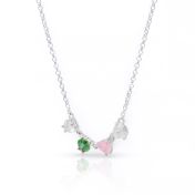 Talisa Hearts Birthstone Necklace [Sterling Silver]