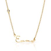 Talisa Italic Name Necklace with Diamond [18K Gold Vermeil]