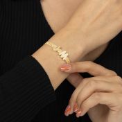 Talisa Charms Initial Bracelet [18K Gold Plated]