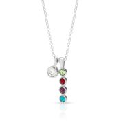 Talisa Stars Birthstone Necklace With 0.30ct Diamond [Sterling Silver]