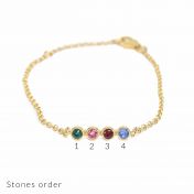Talisa Stars Birthstone Bracelet [14K Gold]