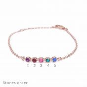 Talisa Stars Birthstone Bracelet [18K Rose Gold Plated]