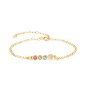 Talisa Stars Birthstone Bracelet with 0.10 ct Diamond [18K Gold Vermeil]