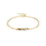 Talisa Sterne Geburtsstein Armband mit einem 0.20 Kt Diamanten [583er Gold]