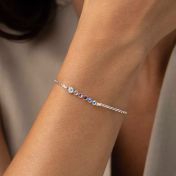 Talisa Stars Birthstone Bracelet with 0.10  ct Diamond [Sterling Silver]