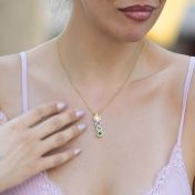 Talisa Stars Birthstone Necklace with 1 ct Diamond [18K Gold Vermeil]