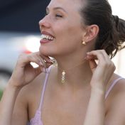 Talisa Stars Birthstone Necklace with 1 ct Diamond [18K Gold Vermeil]