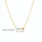 Talisa Stars Birthstone Necklace - Horizontal [18K Gold Vermeil]