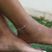 Birthstone Anklet , enriched with Swarovski crystals (3mm size) 