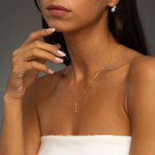 Talisa Stars Birthstone Necklace With 0.10ct Diamond [18K Gold Plated]