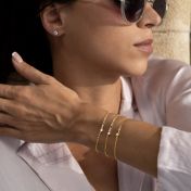 Talisa Stars Birthstone Bracelet with Diamond [18K Gold Vermeil]