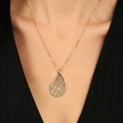 Lebenswege Karten Kette [750er vergoldet]