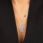 Threads Of Life Map Necklace with Nano Bible [Sterling Silver]