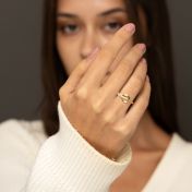 Ties Of Love Engraved Diamond Ring [18K Gold Plated]