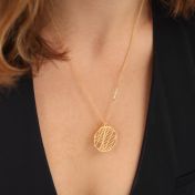 Samengebonden Kaart Ketting met Zijdelings Kruis [18K Goud Vermeil]