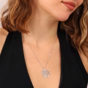 Tied Together Map Necklace with Sideways Cross [Sterling Silver]