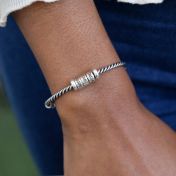 Tied Together Name Bracelet [Celtic Style - Black Silver]