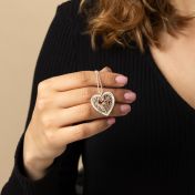 Ties of Heart Map Name Necklace [Sterling Silver]