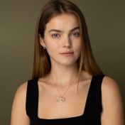 Crossed Ties of Heart Map Necklace [18K Gold Vermeil]