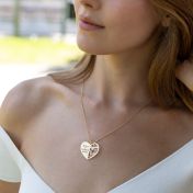 Ties of Heart Map Statement Necklace [14 Karat Gold]
