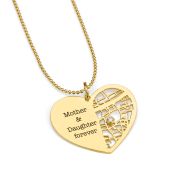 Ties of Heart Map Statement Necklace [14 Karat Gold]