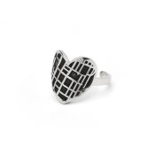 Ties of Heart Silhouette Map Ring [Sterling Silver]