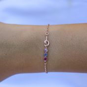 Rose Gold Knot Bracelet for Women with Swarovski® birthstones  