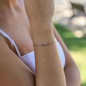 Knot Bracelet with Swarovski® crystals and delicate rose gold chain