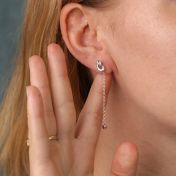 Bindungen der Liebe Ohrringe mit Geburtsstein [Sterlingsilber]