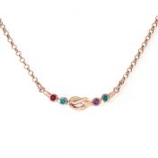 Ties Of Love Necklace Horizontal [Rose Gold Plated]