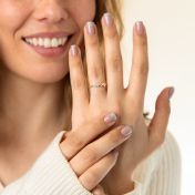Ties of The Heart Birthstone Ring with Diamond Heart [18K Gold Plated]