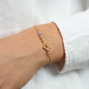 Women's Bracelet with Swarovski Crystals in 18K Gold Vermeil