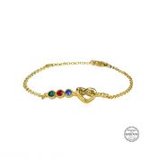 Ties of the Heart Birthstone Anklet [18K Gold Plated]