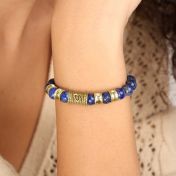 Ties Of The Heart Diamond Name Bracelet - Lapis Lazuli [18K Gold Vermeil]