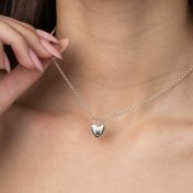 Ties Of The Heart Initials Diamond Necklace [Sterling Silver]
