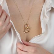 Ties of the Heart Name Necklace with a Moissanite [18K Gold Vermeil]
