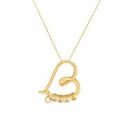 Ties of the Heart Name Necklace with a Moissanite [18K Gold Plated]