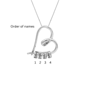 Collar Personalizado Lazos de Corazón [Plata de Ley]