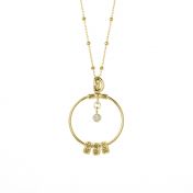 Special Ties Name Necklace with a Diamond [18K Gold Vermeil]