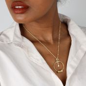 Special Ties Name Necklace with a Diamond [18K Gold Plated]