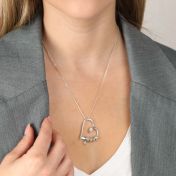 Ties of the Heart Name Necklace with a Moissanite [Sterling Silver]