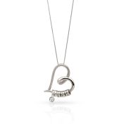 Ties of the Heart Name Necklace with 0.3ct Diamond [Sterling Silver]