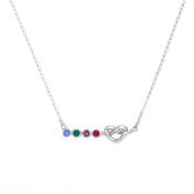 Ties of the Heart Birthstone Necklace [Sterling Silver]