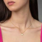 Ties Of The Heart Initials Diamond Necklace [18K Gold Plated]