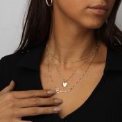 Ties of the Heart Initials Necklace [18K Gold Plated]