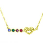Ties of the Heart Birthstone Necklace [18K Gold Plated]