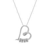 Ties of the Heart and Herringbone Name Necklace Set [Sterling Silver]